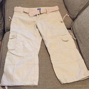 Talula cotton cargo capris (sz 4)